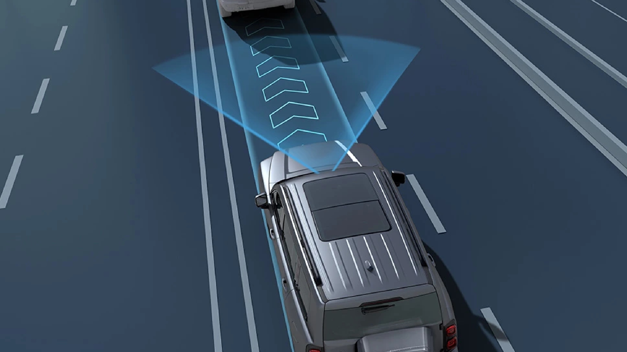 Vista de tecnología de seguridad en auto GWM H9